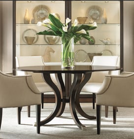 CENTURY FURNITURE TRIBECA ROUND WOOD DINING TABLE