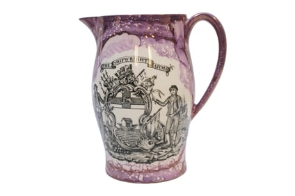 ANTIQUE SUNDERLAND THE SHIPWRIGHTS ARMS PITCHER