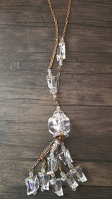 VINTAGE LUCITE SWAG NECKLACE
