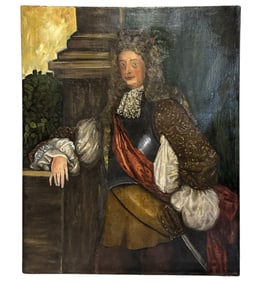 LARGE ANTIQUE ENGLISH PORTRAIT ANTHONY ASHLEY COOPER