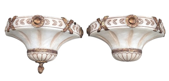 DECORATIVE ALABASTER WALL SCONCES