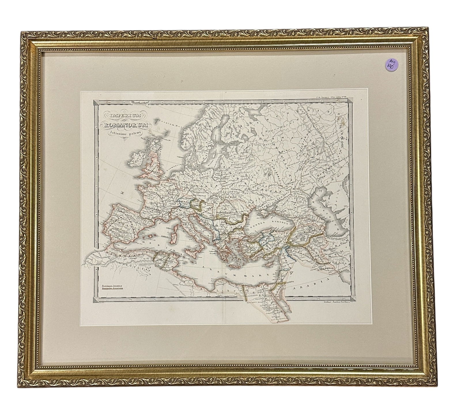HISTORIC MAP OF THE ROMAN EMPIRE FRAMED (1 of 5)