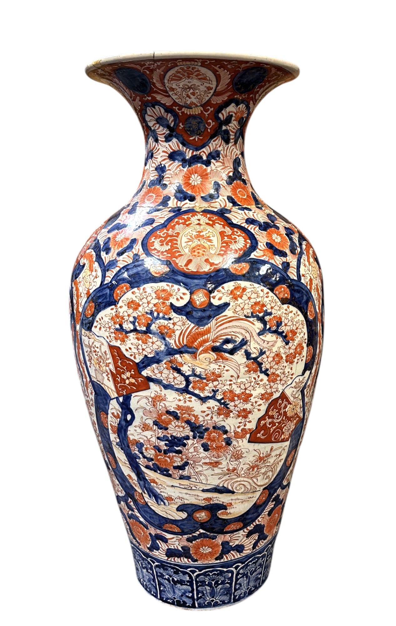 LARGE IMARI PORCELAIN FLOOR VASE (1 of 5)
