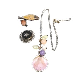 3 PIECES OF SILVER AND STONE JEWELRY