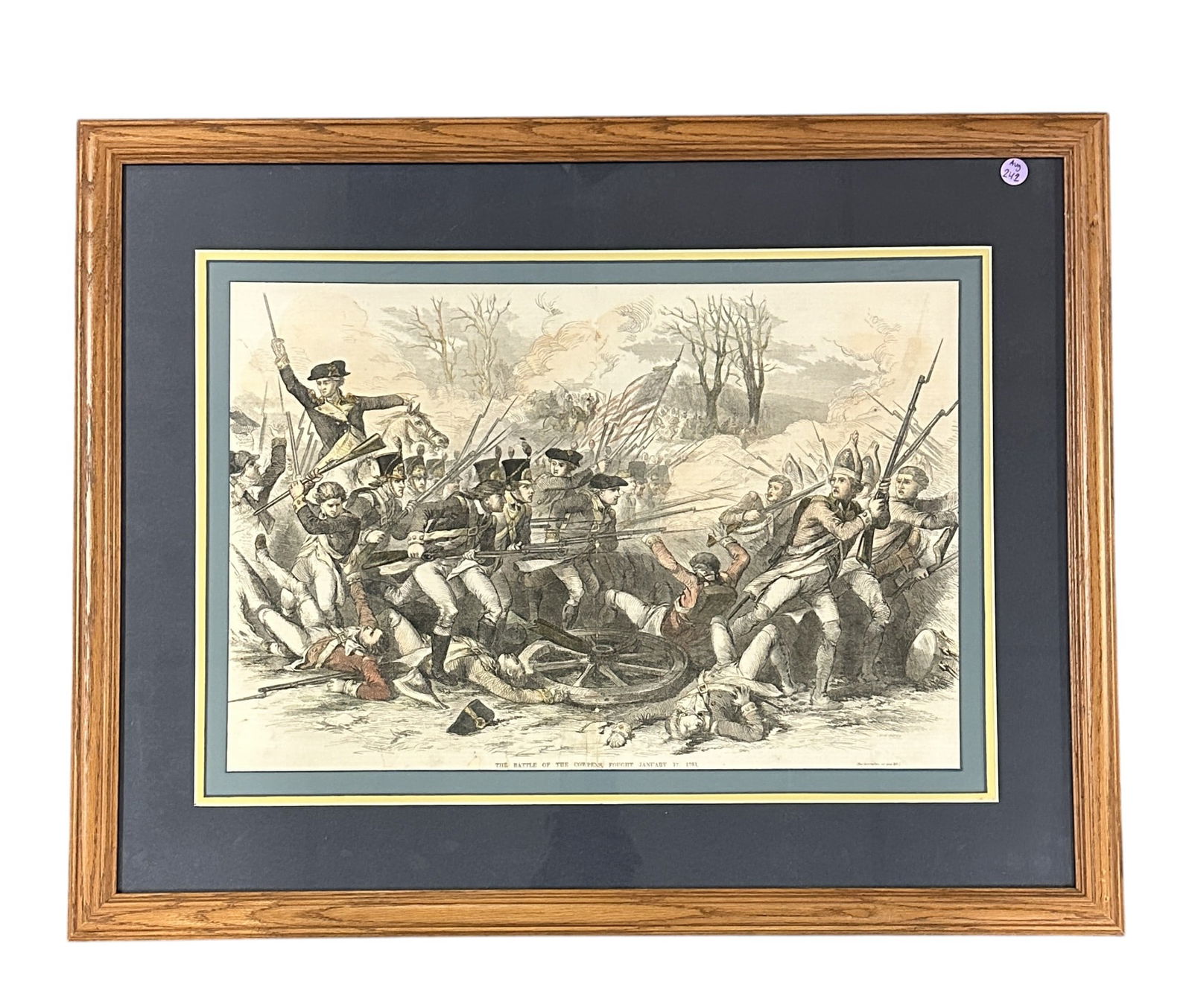 THE BATTLE OF COWPENS SC ENGRAVING JOHN ANDREW 1856 (1 of 5)