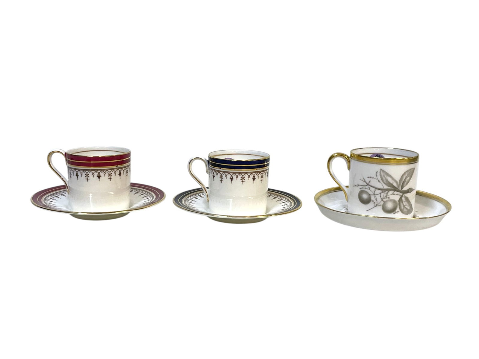 3 DEMITASSE CUPS AND SAUCERS - SPODE AND AYNSLEY (1 of 4)