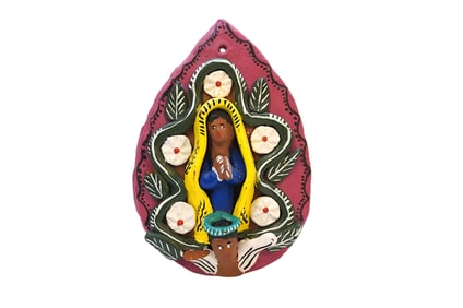 OCUMICHO GUADALUPE MEXICAN FOLK ART VIRGIN MARY