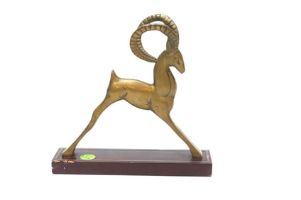 VINTAGE MCM SAN PACIFIC BRASS GAZELLE