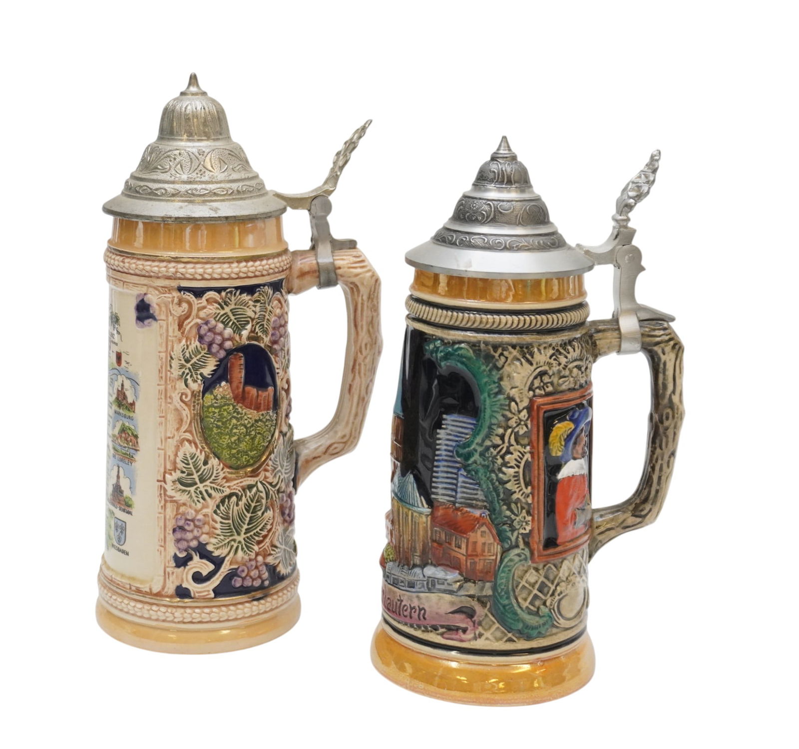 PAIR OF VINTAGE GERZ W. GERMANY BEER STEIN (1 of 5)
