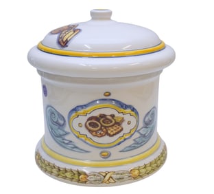 ITALIAN HAND PAINTED CASAFINA BISCOTTI JAR