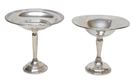 2 VINTAGE STERLING SILVER COMPOTES