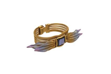 SARAH CAVENDER COPPER BOW METAL MESH BRACELET