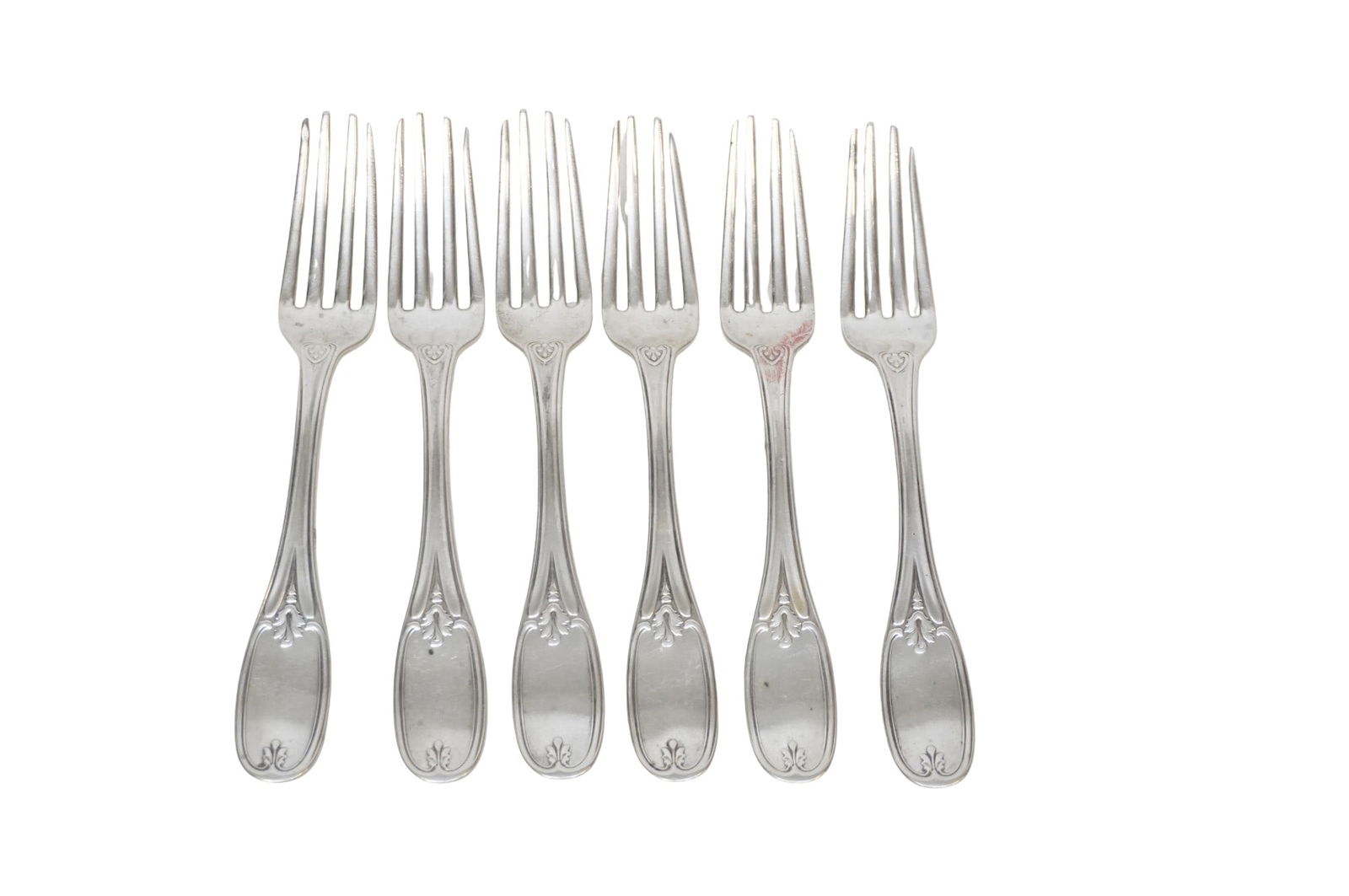 6 CHARLESTON SC COIN SILVER FORKS 1846 (1 of 3)