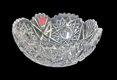ANTIQUE AMERICAN BRILLIANT CUT GLASS BOWL