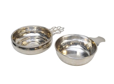 2 STERLING SILVER PORRINGERS WHITING & BIRKS