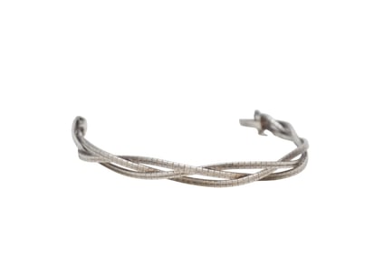 ITALIAN STERLING SILVER BRAIDED BRACELET