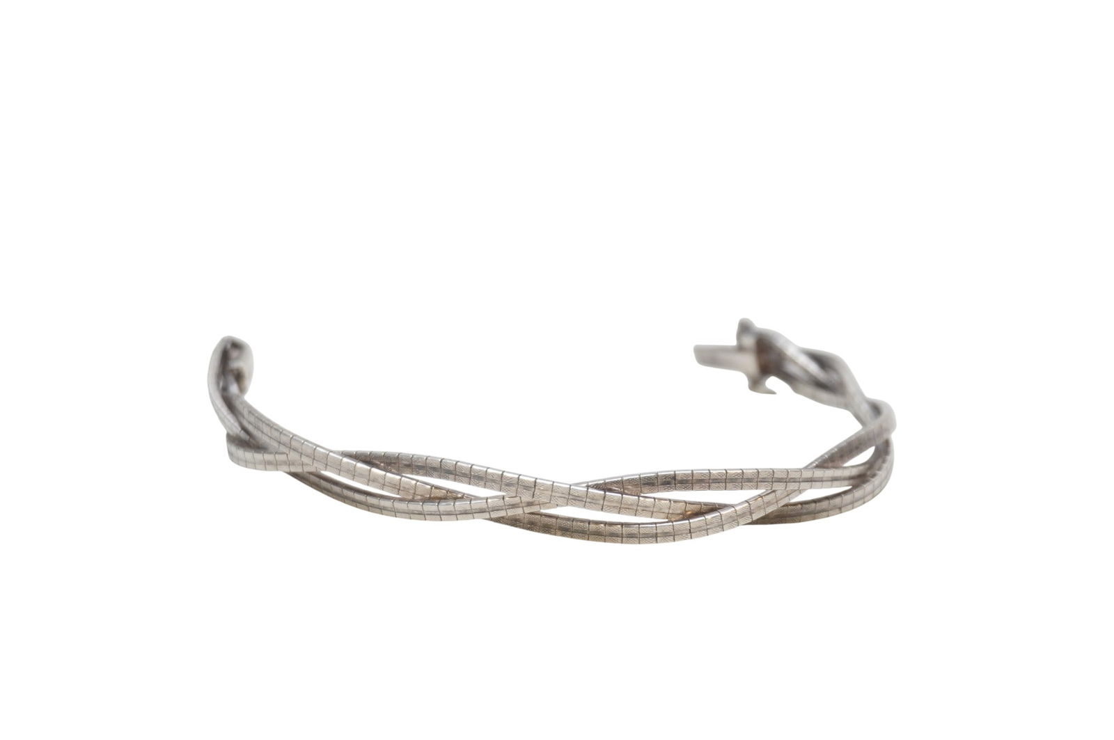 ITALIAN STERLING SILVER BRAIDED BRACELET (1 of 6)