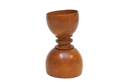 ANTIQUE TREEN 19TH C BOXWOOD APOTHECARYS MEASURE