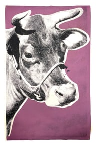 WARHOL 1977 COW WALLPAPER SCREEN PRINT SEATTLE