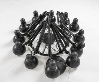 MANNER OF RON GILAD ARTICULATING ARM CHANDELIER