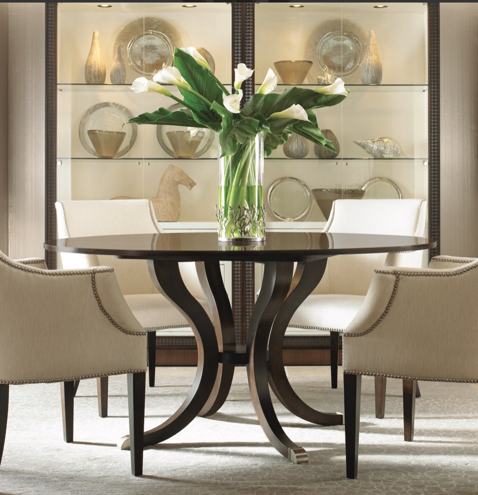 CENTURY FURNITURE TRIBECA ROUND WOOD DINING TABLE (1 of 4)