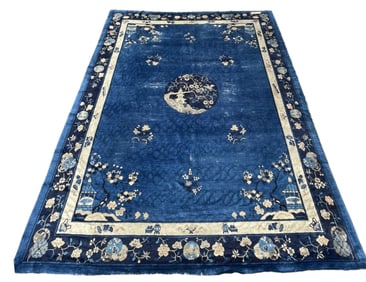LARGE 1920S CHINESE ART DECO RUG 11 FT