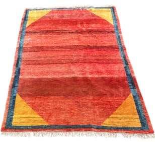 HAND KNOTTED WOOL PESHAWAR GABBEH RUG