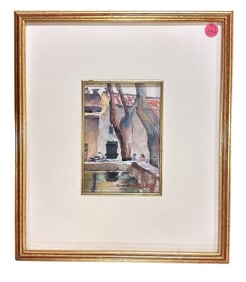 ELEANOR COX CUCURON FRANCE WATERCOLOR