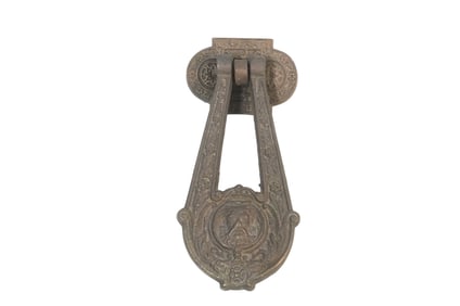 ANTIQUE BRONZE / BRASS NORTH WIND MAN DOOR KNOCKER