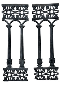 PAIR OF ANTIQUE CAST IRON ARCHITECTURAL ELEMENTS