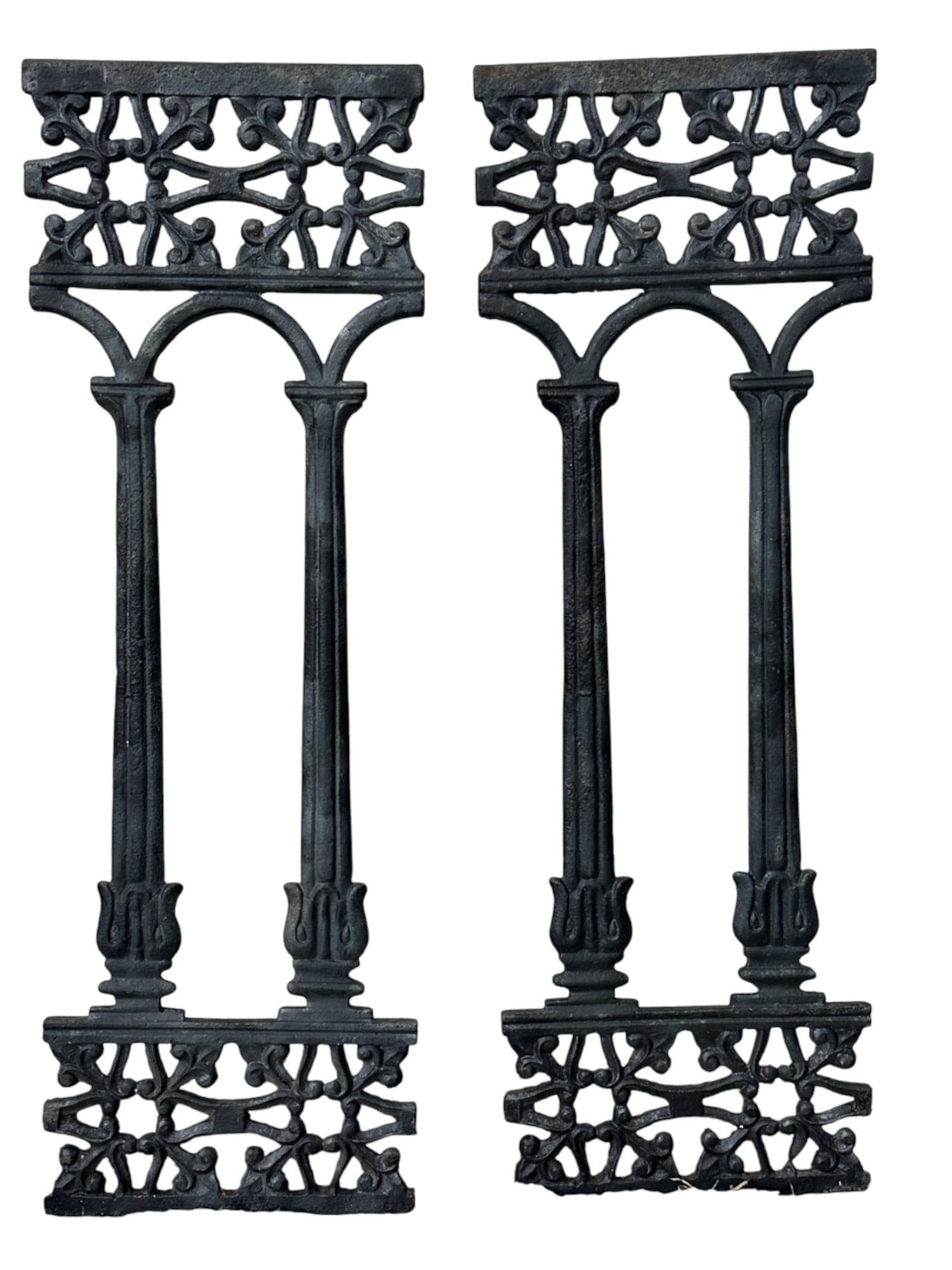 PAIR OF ANTIQUE CAST IRON ARCHITECTURAL ELEMENTS (1 of 3)