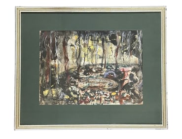 MID CENTURY BETTY CRAWFORD WATERCOLOR