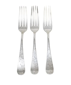 3 STERLING SILVER 1880 FORKS TOWLE