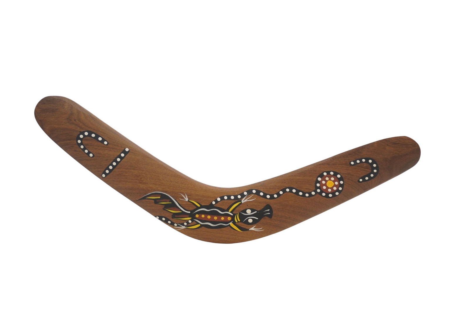 TRADITIONAL HAND PAINTED ABORIGINAL BOOMERANG (1 of 3)