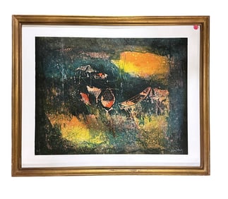 RARE LEBADANG ABSTRACT SIGNED LITHO ARTISTS PROOF