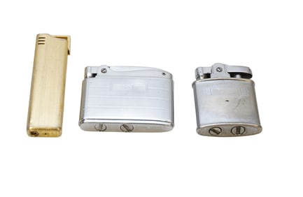 3 VINTAGE LIGHTERS RONSON & COLIBRI