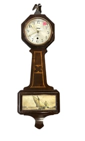 ANTIQUE SESSIONS NAUTICAL BANJO CLOCK