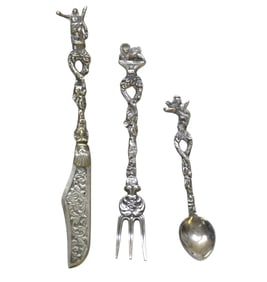3 ITALIAN MONTAGNANI STYLE SILVERPLATE
