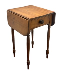 ANTIQUE SHERATON CHERRY DROP LEAF TABLE