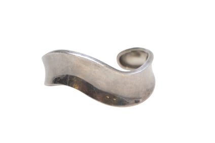 VINTAGE MODERNIST STERLING SILVER 925 MEXICAN CUFF BRACELET