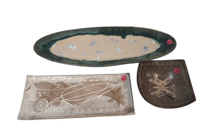 3 PIECES OF STUDIO ART POTTERY