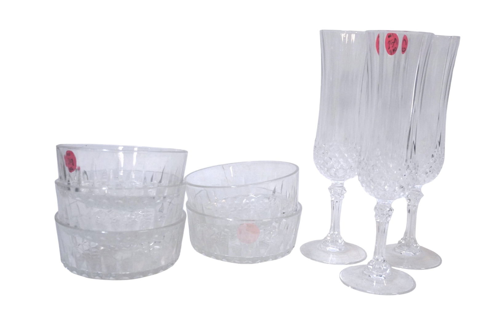 8 PIECES OF VINTAGE ARCOROC AND CRISTAL D'ARQUES CRYSTAL PIECES (1 of 1)