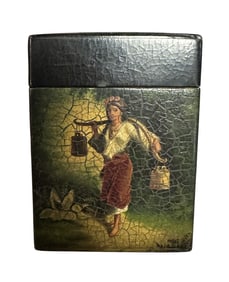 ANTIQUE RUSSIAN LUKUTIN LACQUER BOX