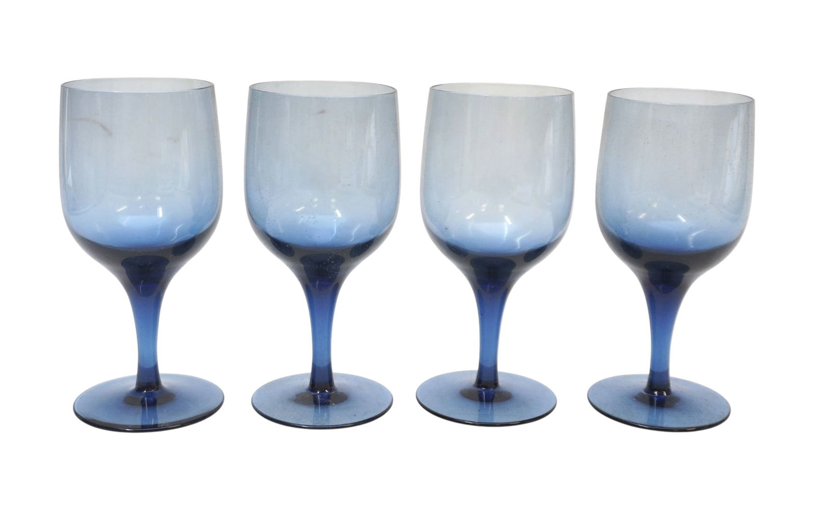 12 CARIBE BLUE VIEWPOINT NORITAKE GLASSES: 4 Wine & 8 Goblets. Still in the original Boxes. New. 3 boxes 8"x8". Weight on all 5 lbs 12 oz
