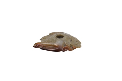 CARVED CHINESE JADE INCENSE BURNER / OIL LAMP