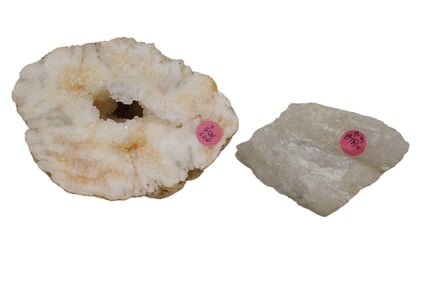 2 NATURAL QUARTZ GEODE