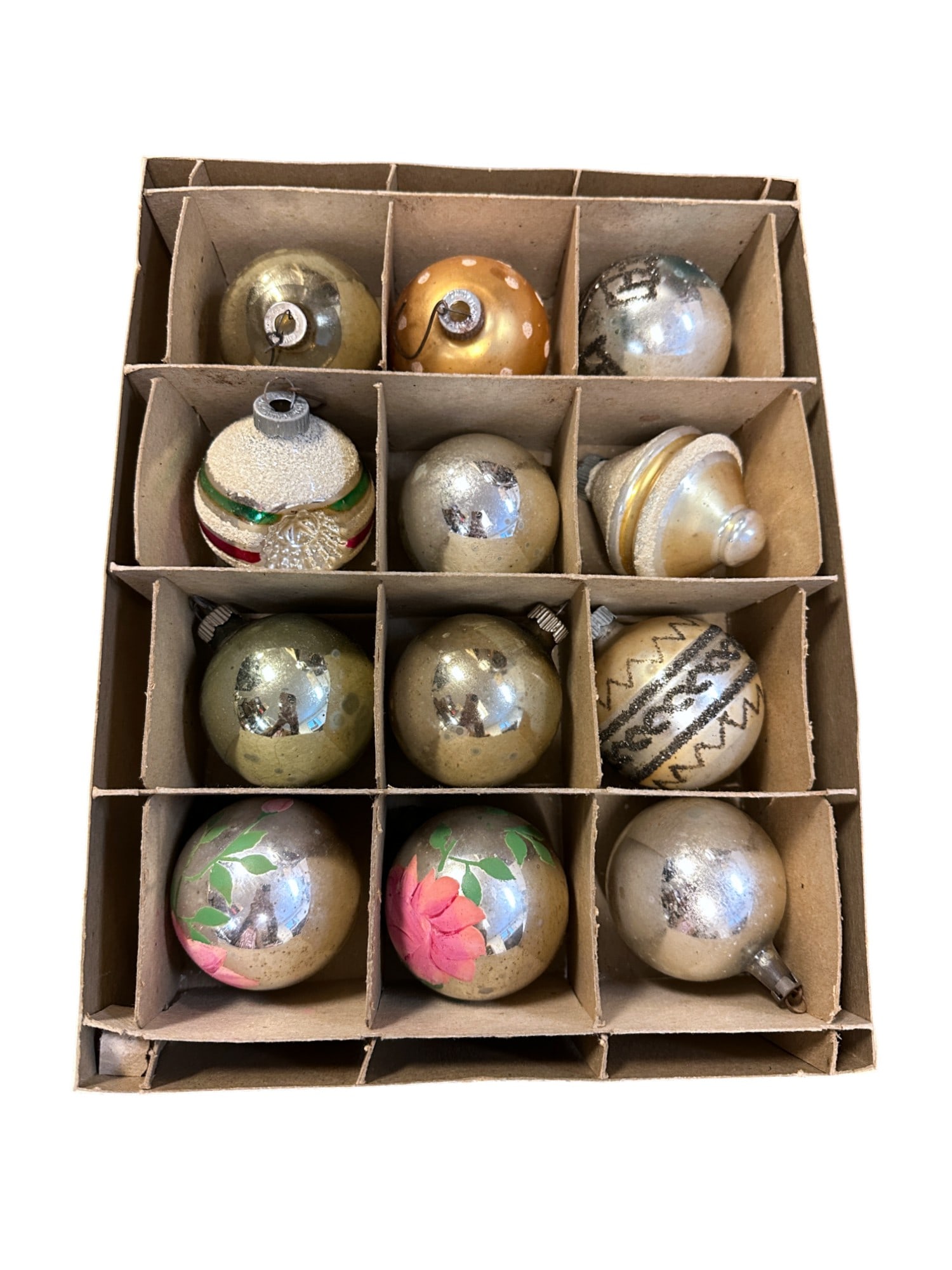 VINTAGE SHINY BRITE GLASS CHRISTMAS ORNAMENTS - 2 BOXES (1 of 7)