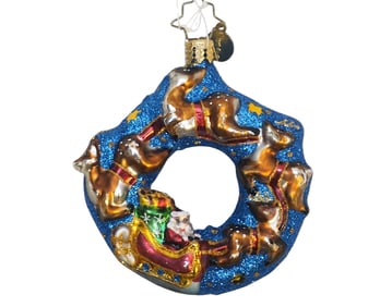 CHRISTOPHER RADKO SANTA'S MIDNIGHT RIDE ORNAMENT