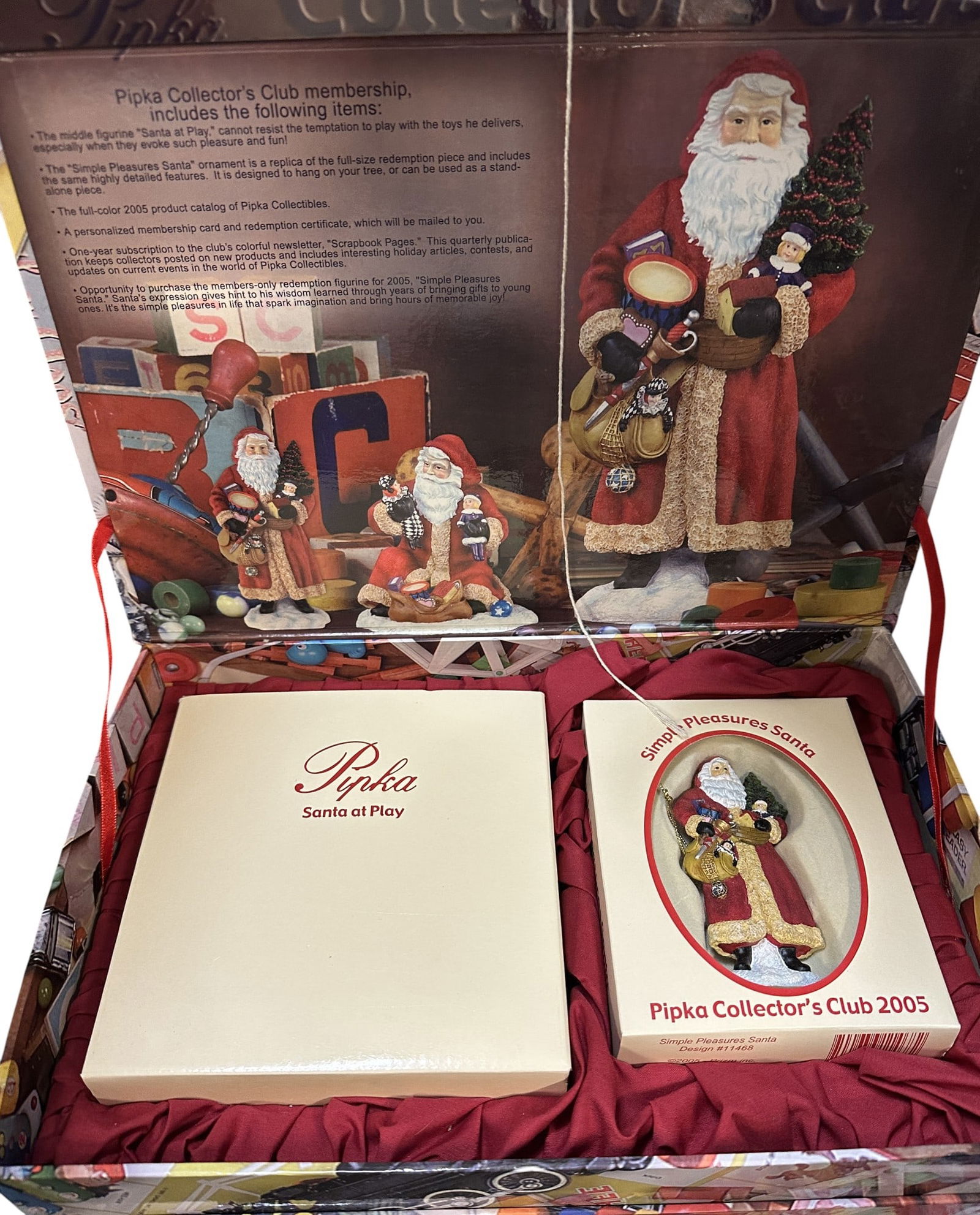 2005 PIPKA COLLECTOR'S CLUB SIMPLE PLEASURES SANTA (1 of 4)
