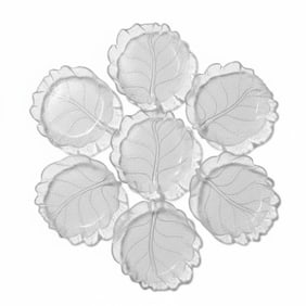 7 ORREFORS SWEDEN EDEN LEAF PLATES LARS HELLSTEN